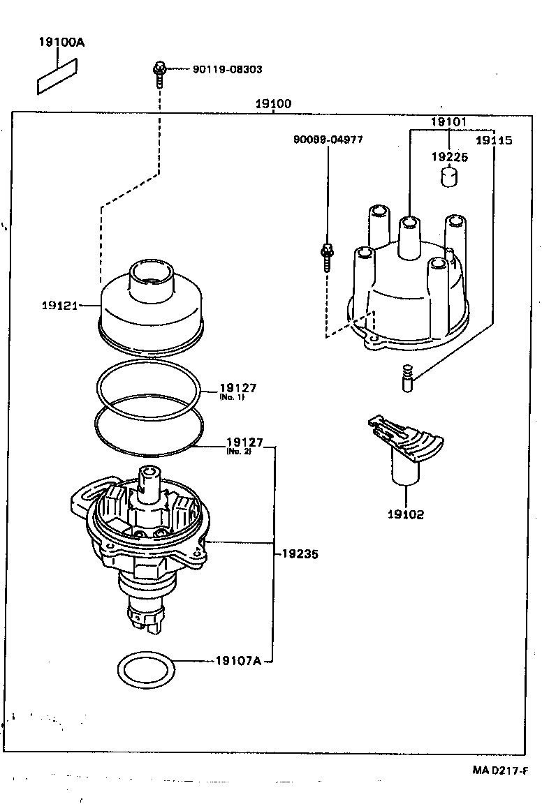 19101-74130 CAP SUB-ASSY, DISTRIBUTOR product image