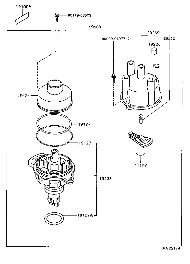 19100-74080 DISTRIBUTOR ASSY product image