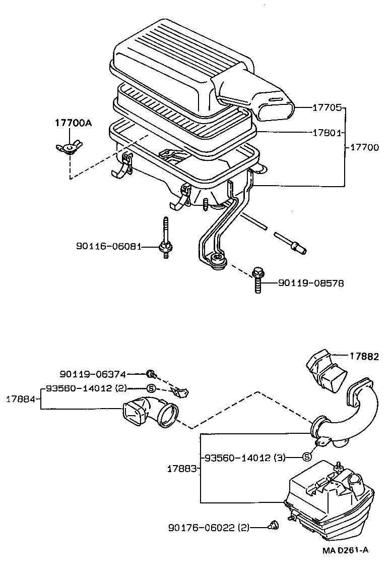 17700-74170 CLEANER ASSY, AIR product image