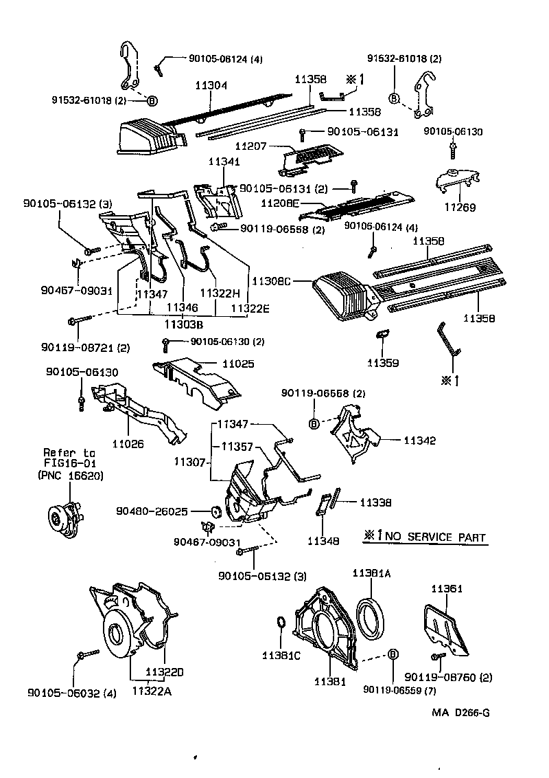11269-50010 COVER, ENGINE WIRE, LH NO.2 product image