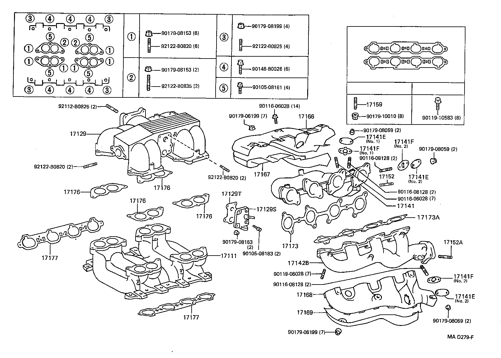 17141-50020 MANIFOLD SUB-ASSY, EXHAUST, RH product image