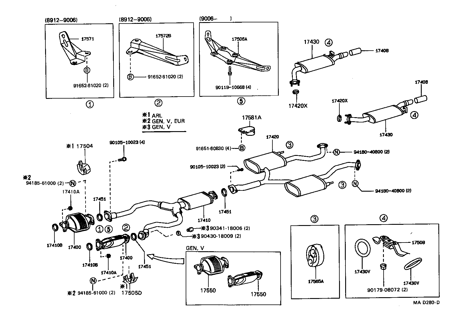17430-50010 PIPE ASSY, EXHAUST, TAIL product image