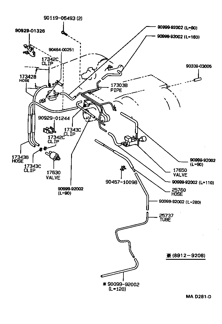 25860-50050 VALVE ASSY, VACUUM SWITCHING product image