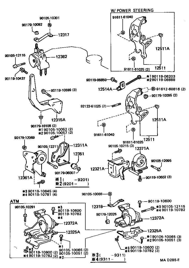 Toyota 12325-74120 BRACKET, ENGINE MOUNTING, LH(FOR TRANSVERSE ENGINE)