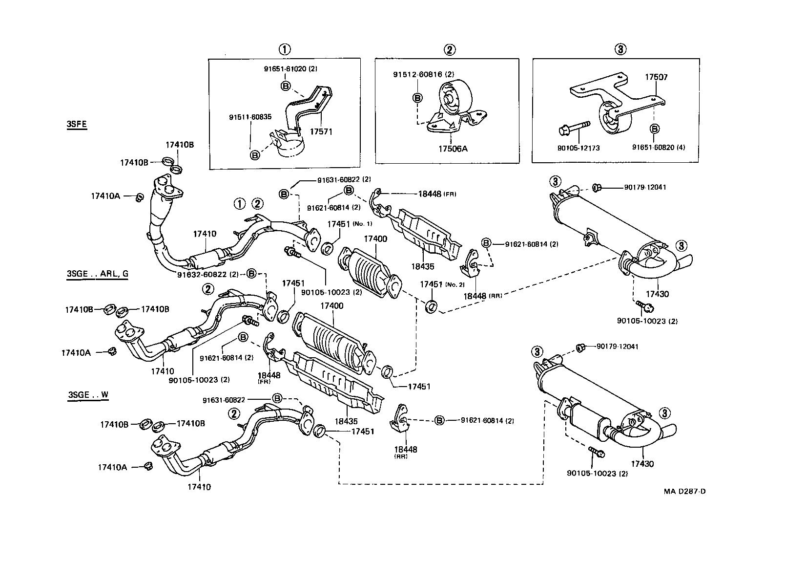 17410-74740 PIPE ASSY, EXHAUST, FRONT product image