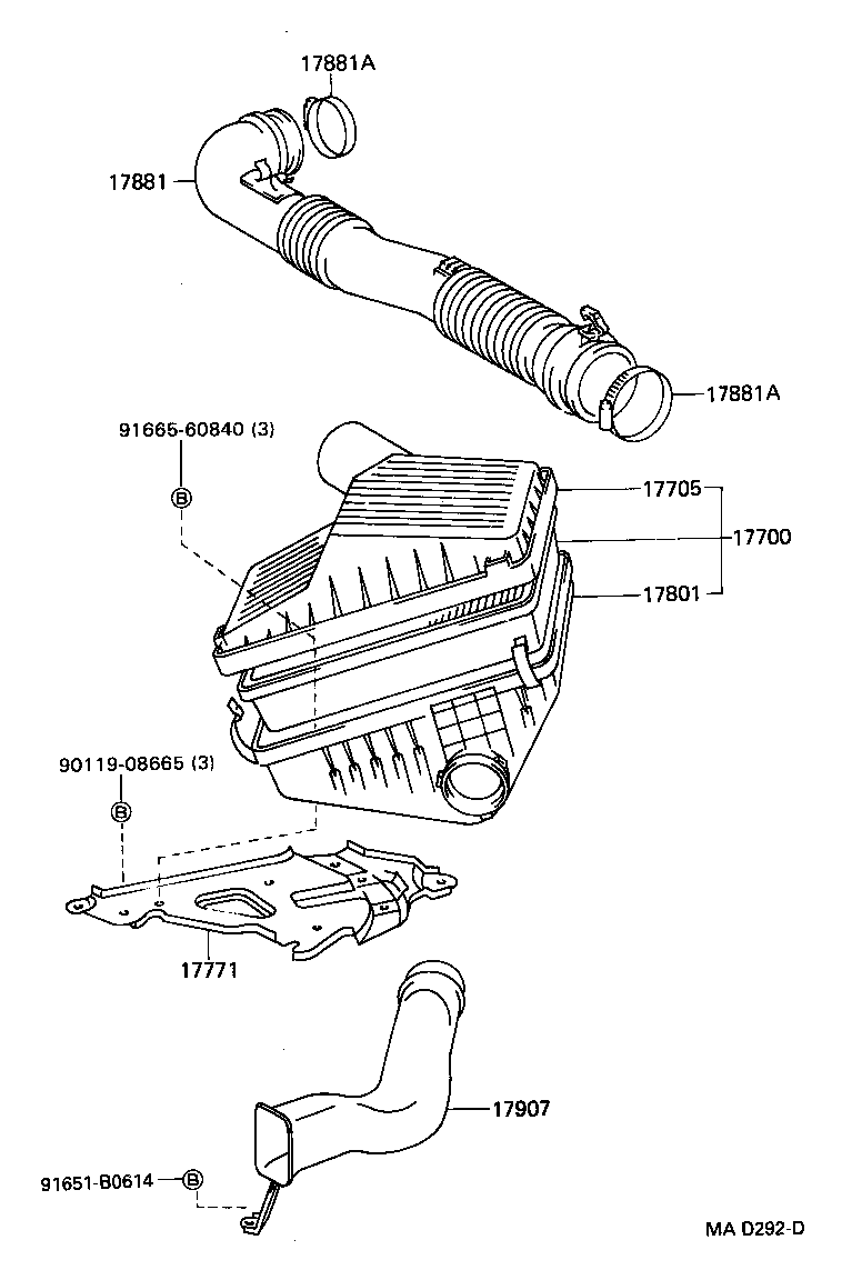 17705-11420 CAP SUB-ASSY, AIR CLEANER product image