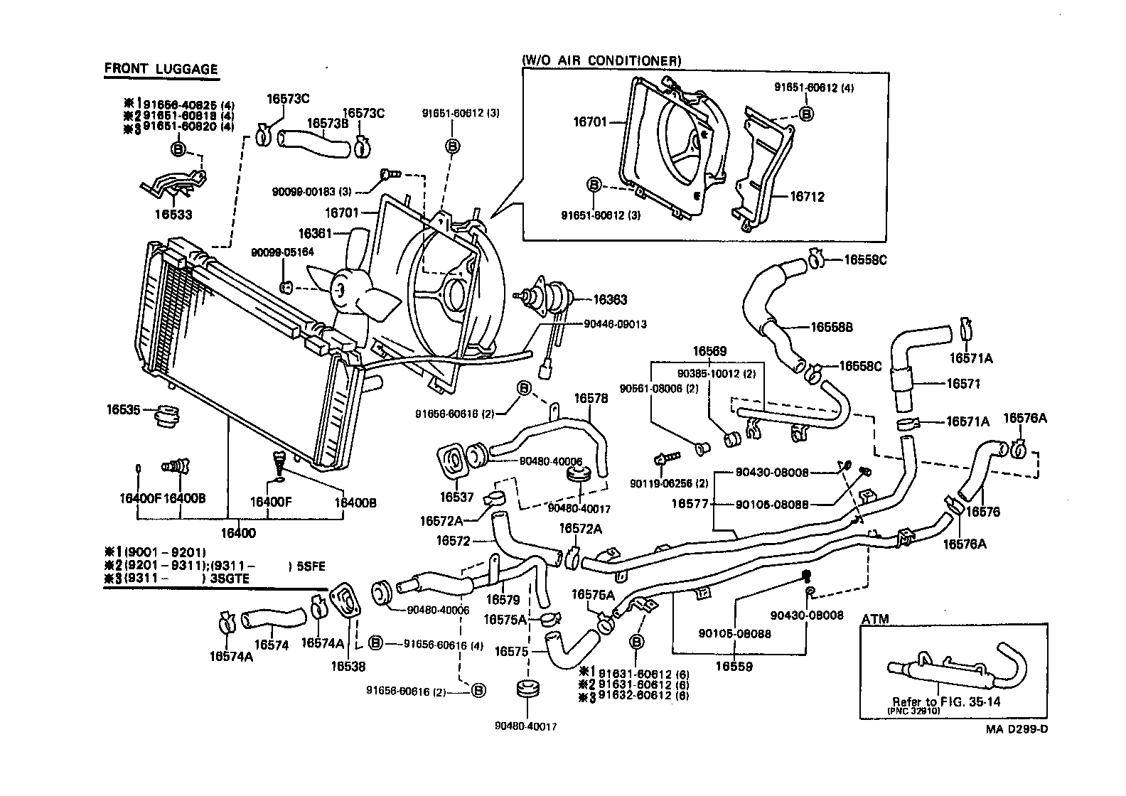 Toyota 90467-22003 CLAMP OR CLIP, HOSE(FOR WATER BY-PASS HOSE)