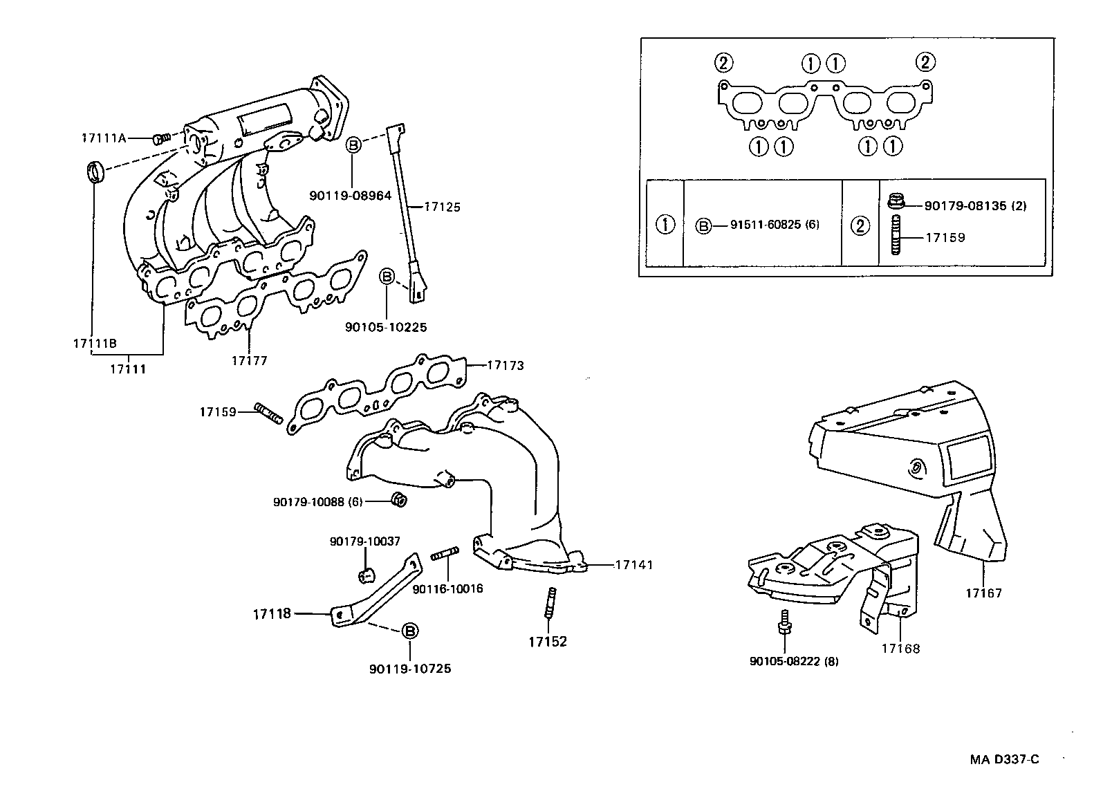17101-88361 MANIFOLD, INTAKE product image