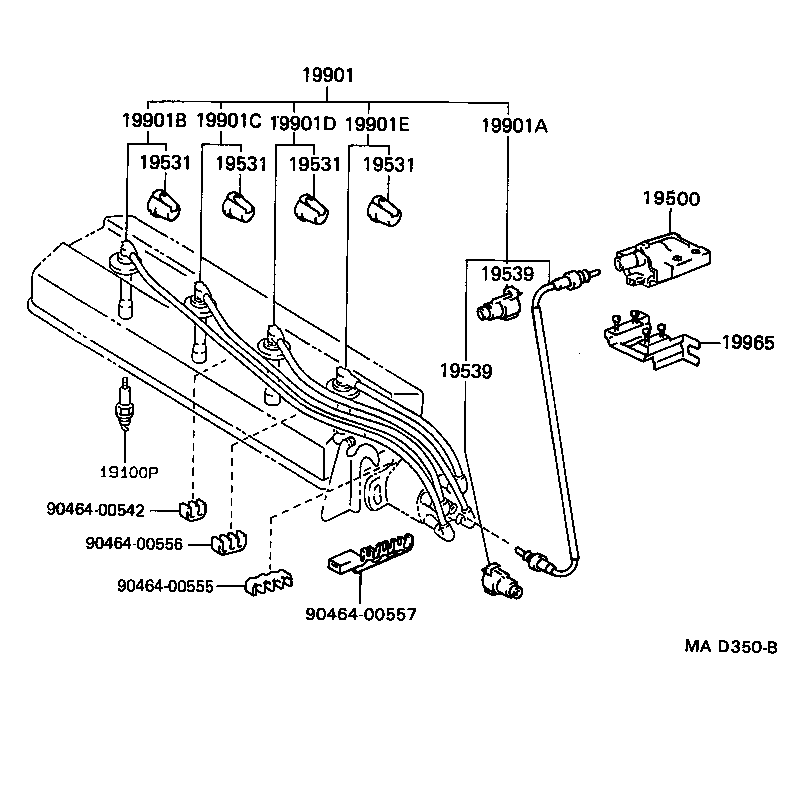 19941-88460 CLAMP, RESISTIVE CORD, NO.1 product image