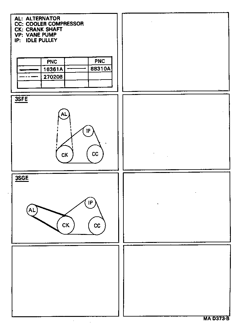 99364-50890 BELT, V (COOLER COMPRESSOR TO CRANKSHAFT PULLEY), NO.1 product image
