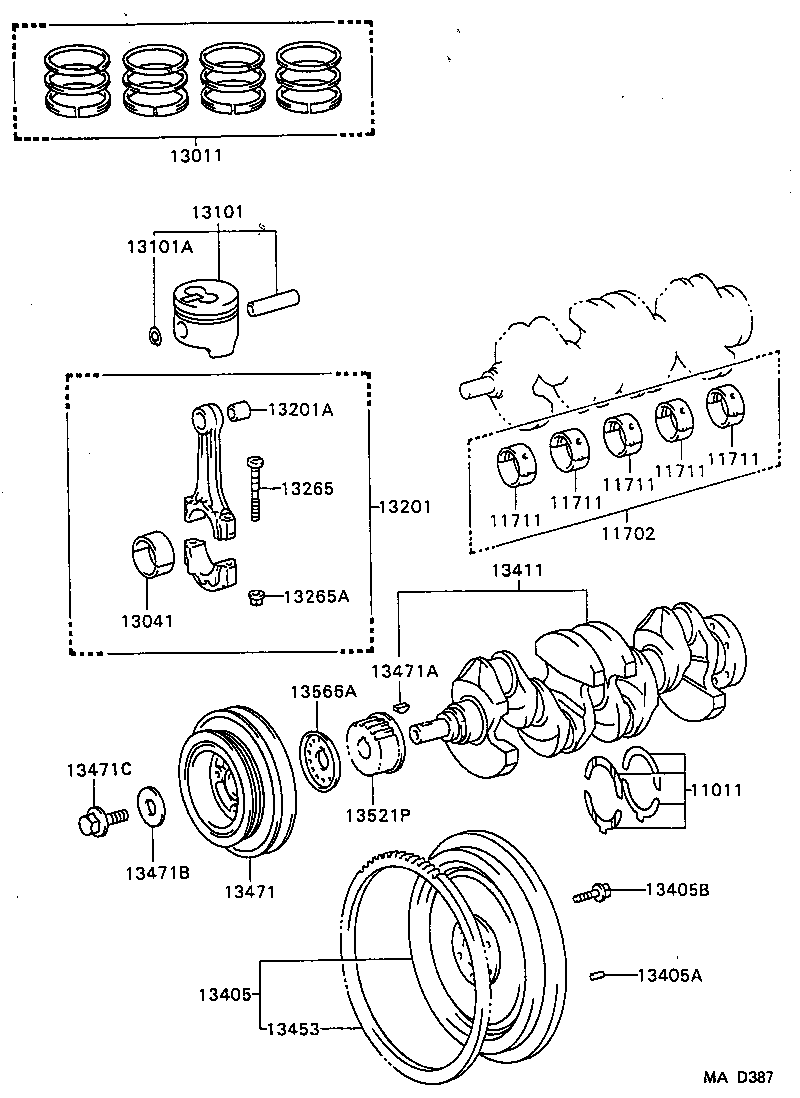 13103-10033 PISTON SUB-ASSY, W/PIN product image