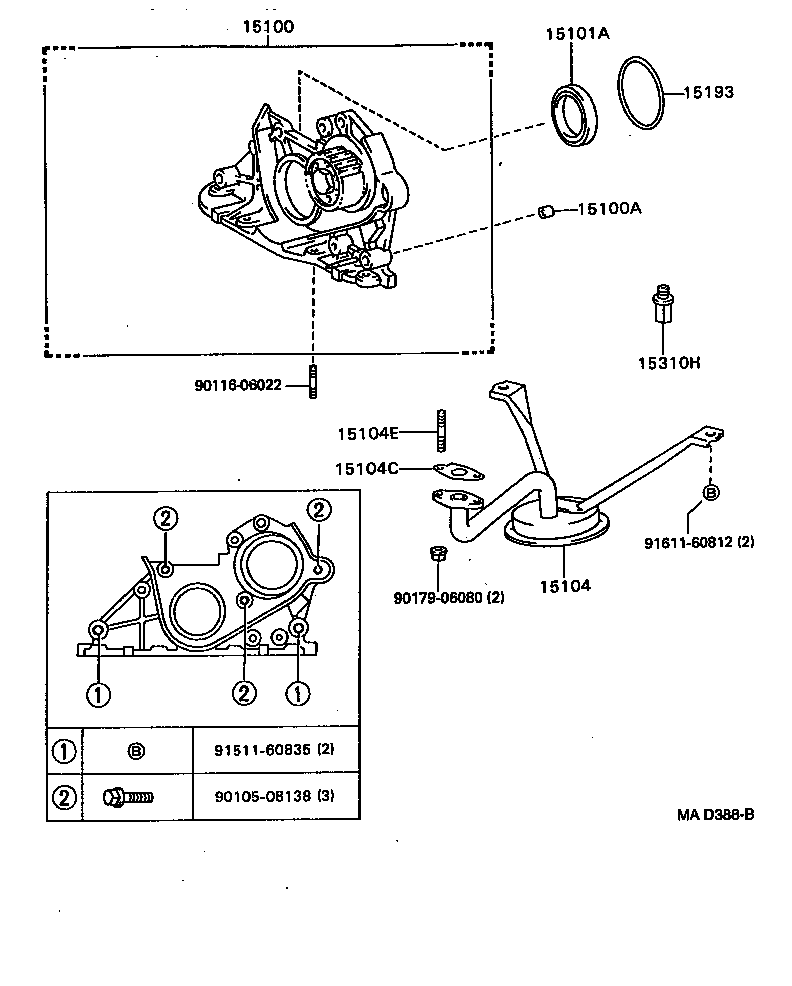 15104-11070 STRAINER SUB-ASSY, OIL product image
