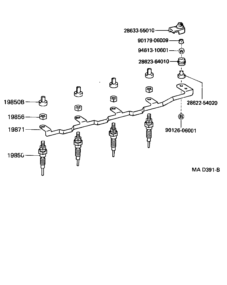 19871-55020 CONNECTOR, GLOW PLUG NO.1 product image