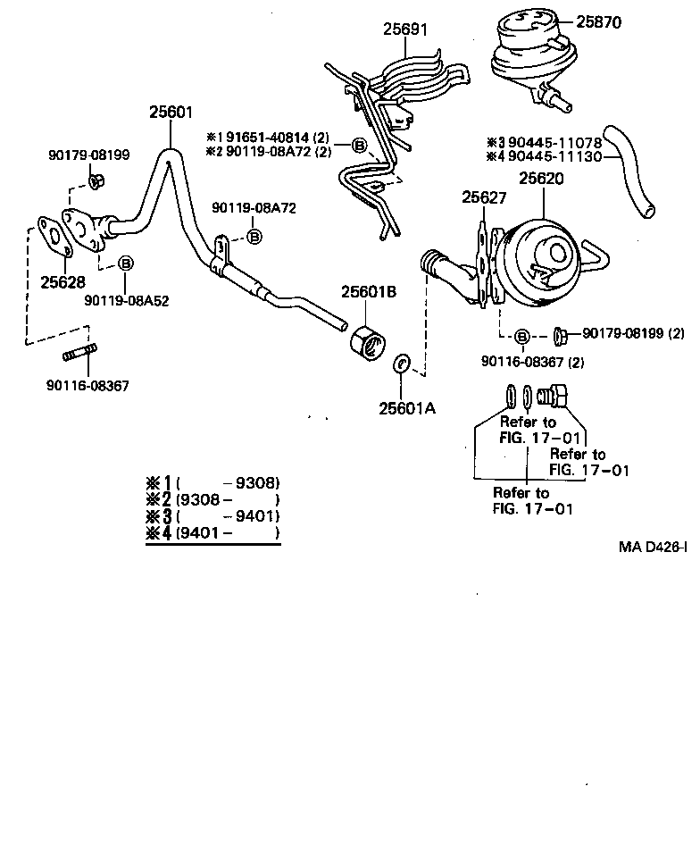 Toyota 25620-76010 VALVE ASSY, EGR