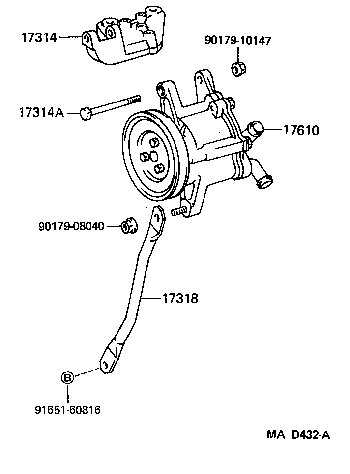 17318-61060 BAR, AIR PUMP ADJUSTING, NO.2 product image