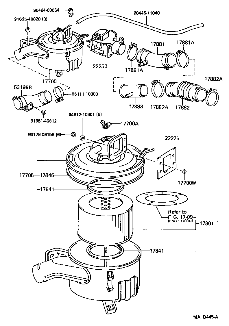 17705-17090 CAP SUB-ASSY, AIR CLEANER product image