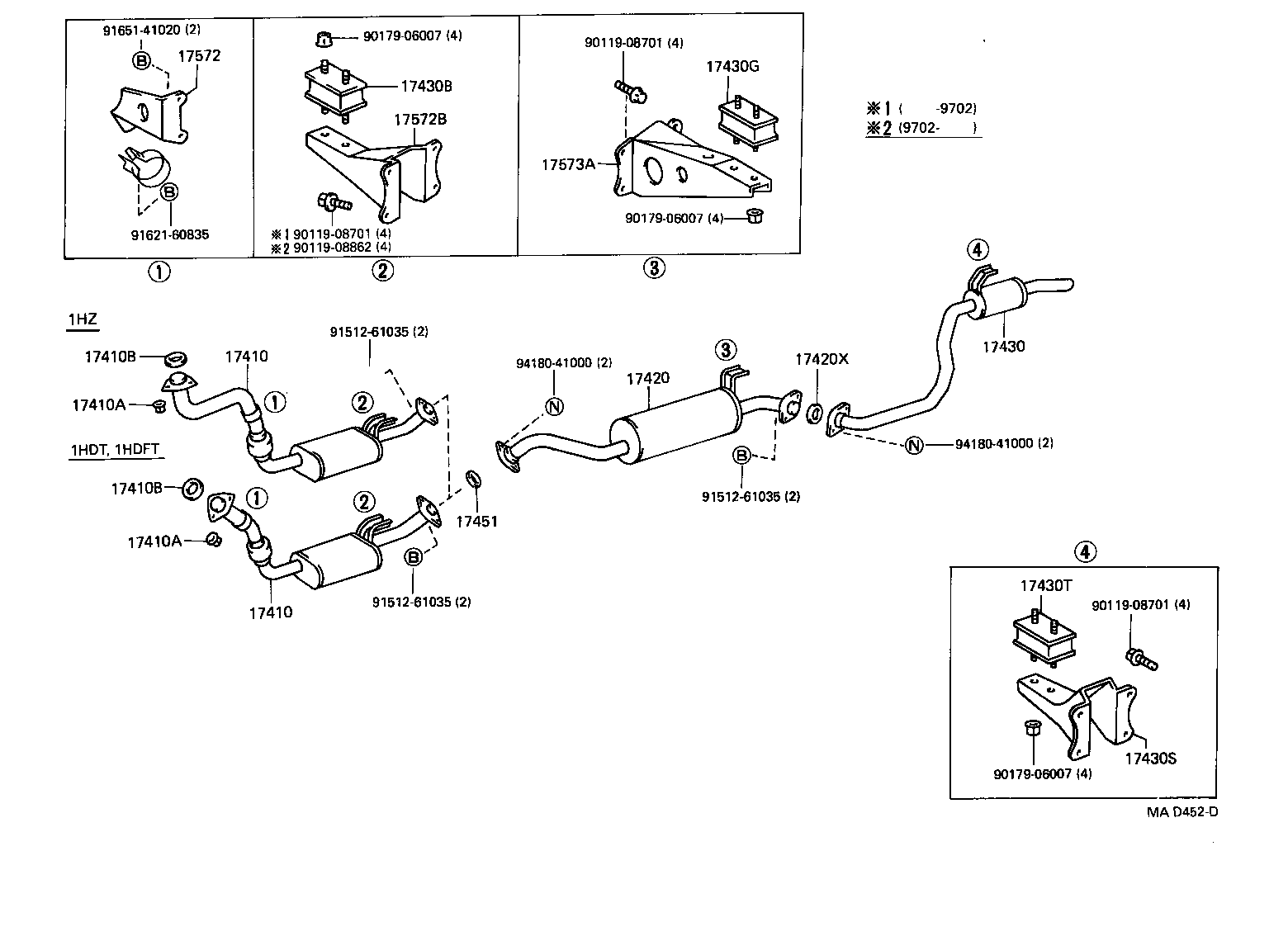 17403-66020 PIPE SUB-ASSY, EXHAUST, FRONT NO.3 product image