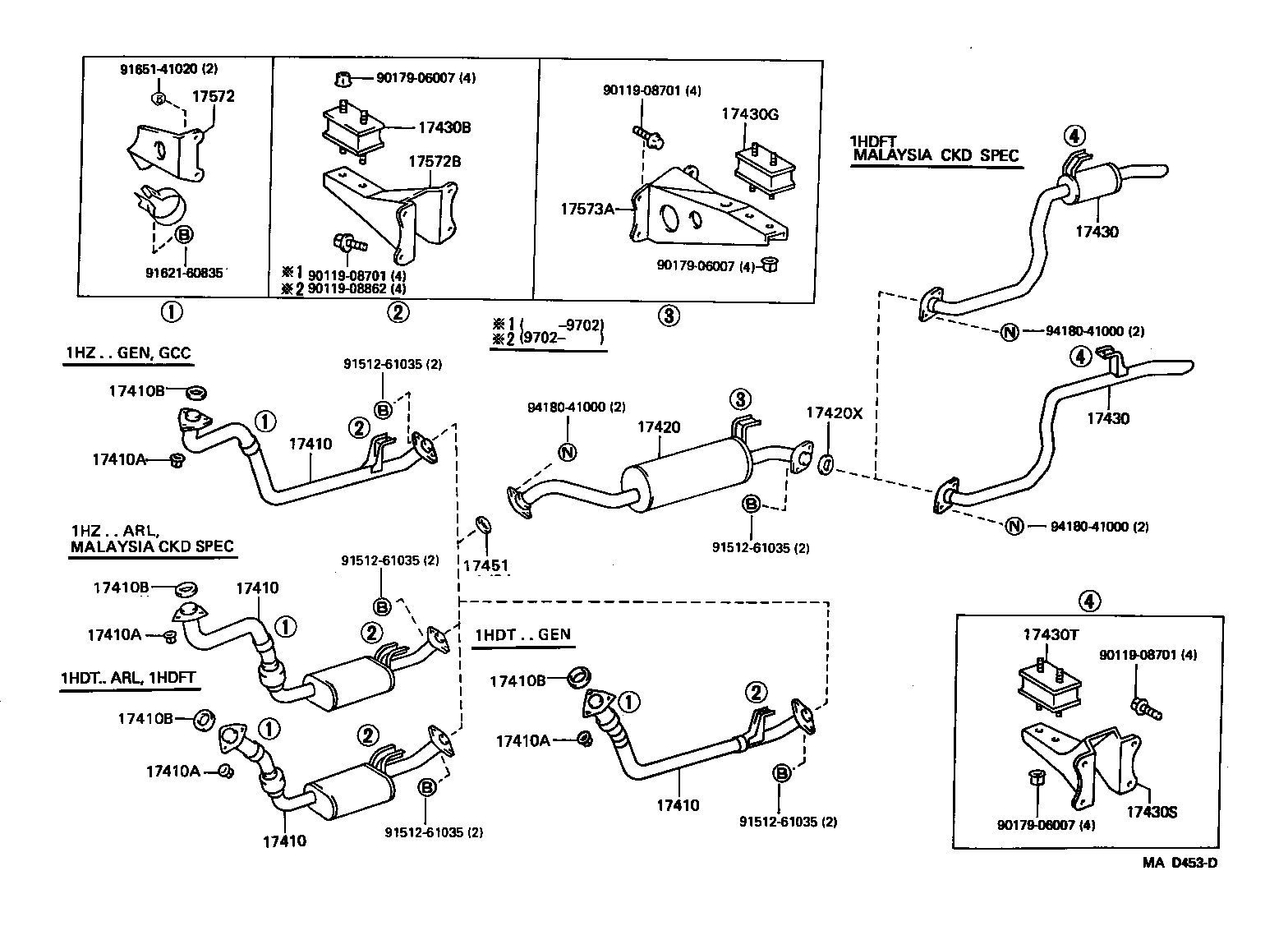 17405-61290 PIPE ASSY, EXHAUST, TAIL product image