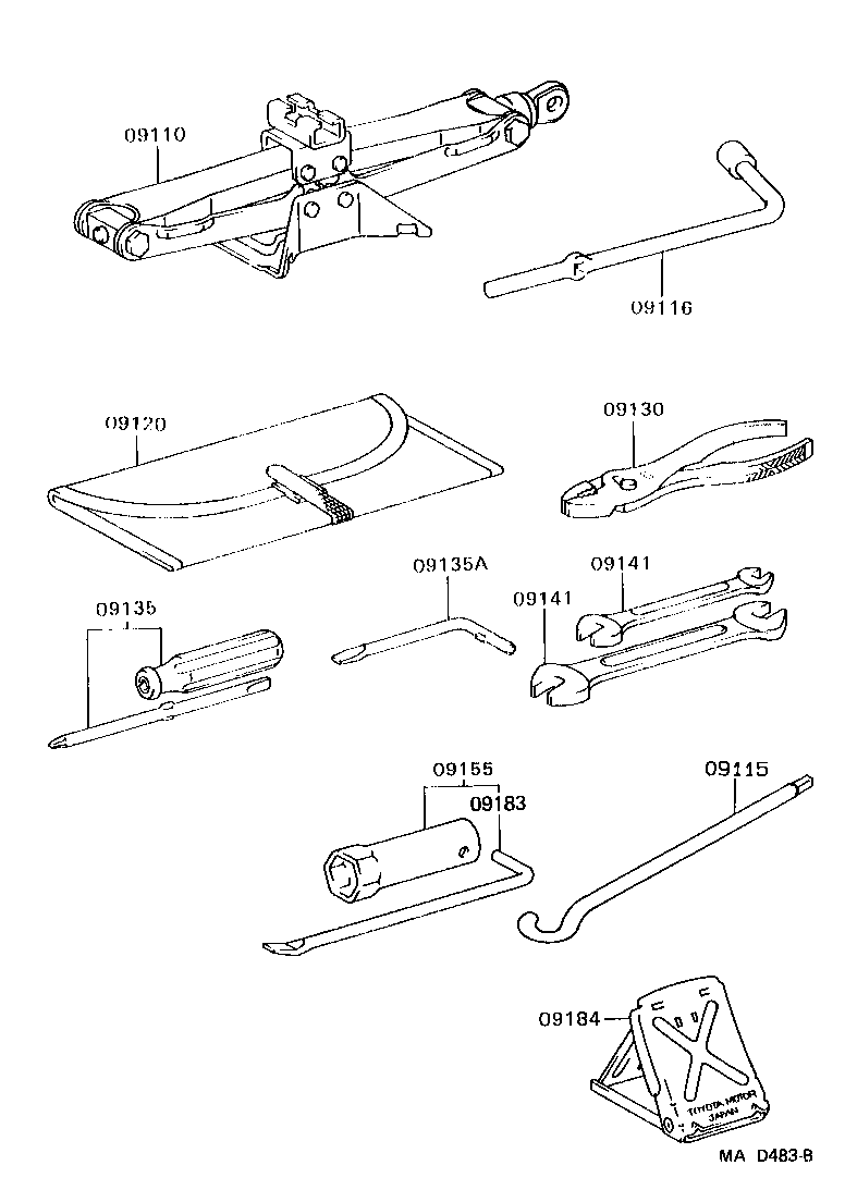 09115-16030 ROD SUB-ASSY, JACK HANDLE product image