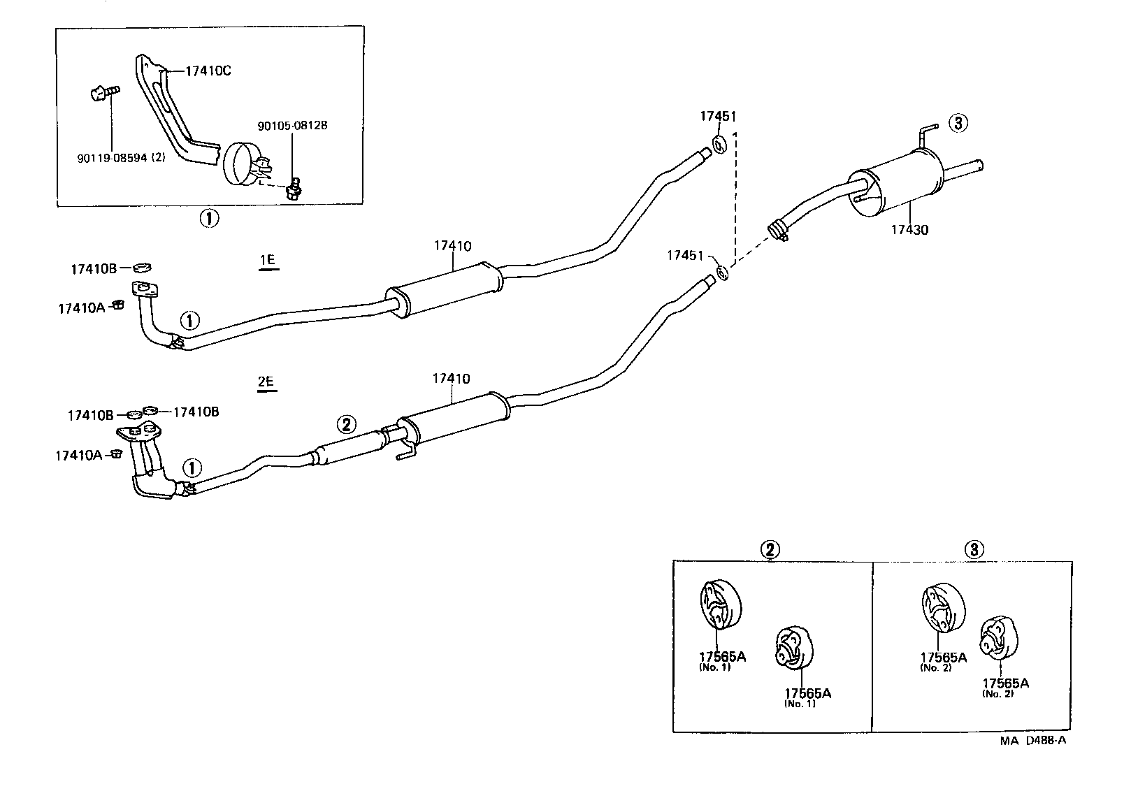 17430-11411 PIPE ASSY, EXHAUST, TAIL product image