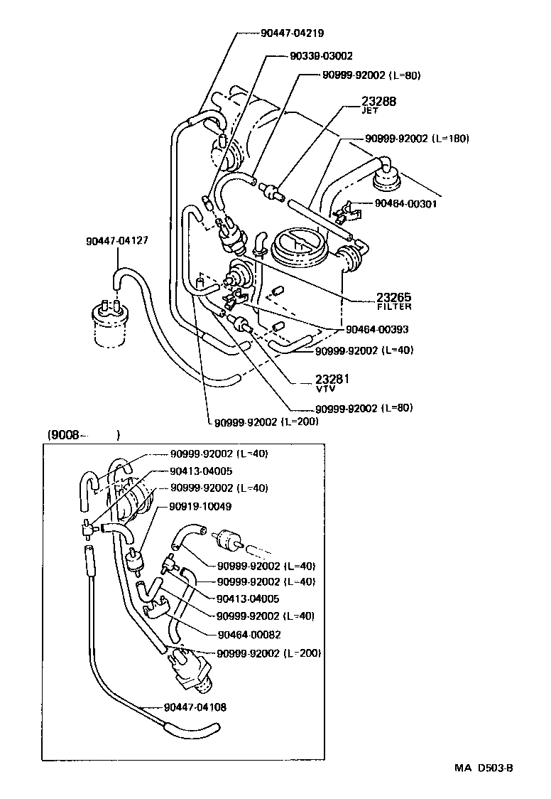 17302-11030 HOSE, NO.5(FOR IDLE-UP) product image