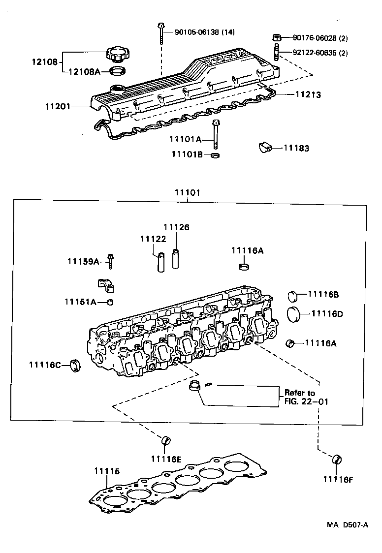 11101-35040 HEAD SUB-ASSY, CYLINDER product image