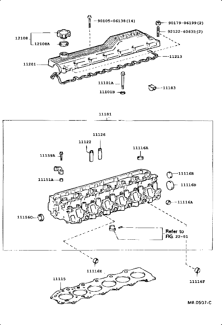 11101-79086 HEAD SUB-ASSY, CYLINDER product image