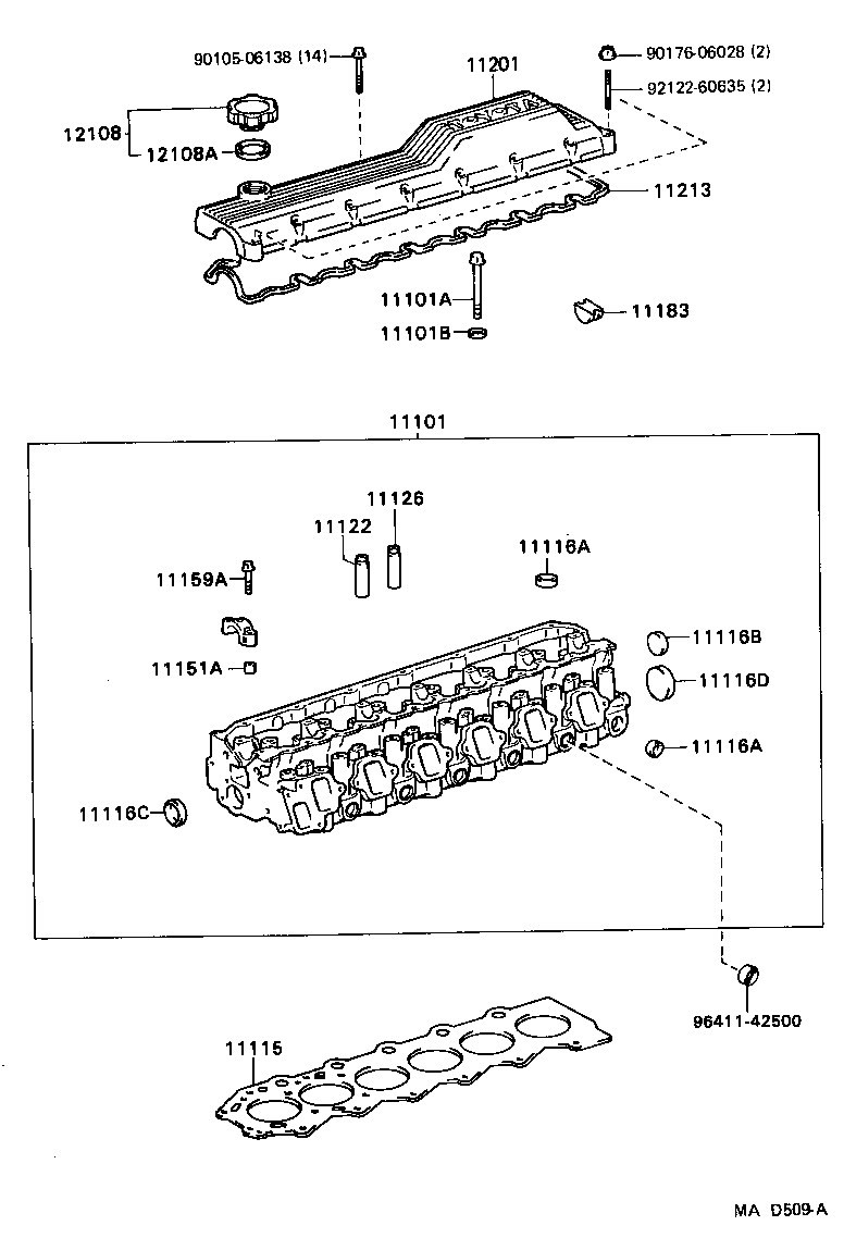 11101-35040 HEAD SUB-ASSY, CYLINDER product image