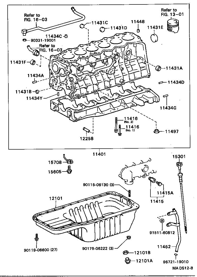11401-39485 BLOCK SUB-ASSY, CYLINDER product image