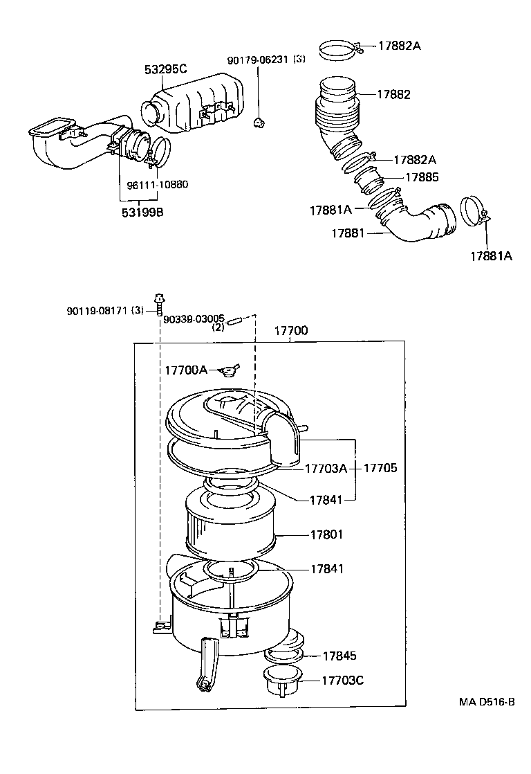 17705-17090 CAP SUB-ASSY, AIR CLEANER product image