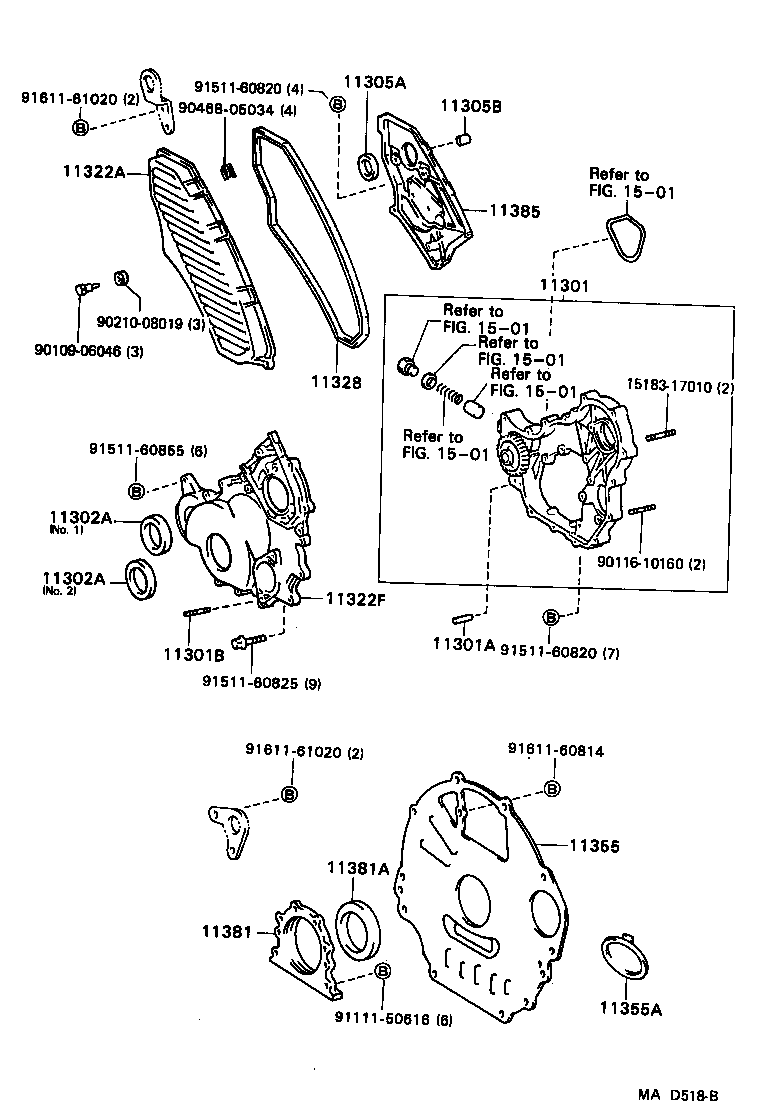 11361-61010 COVER, FLYWHEEL HOUSING UNDER product image