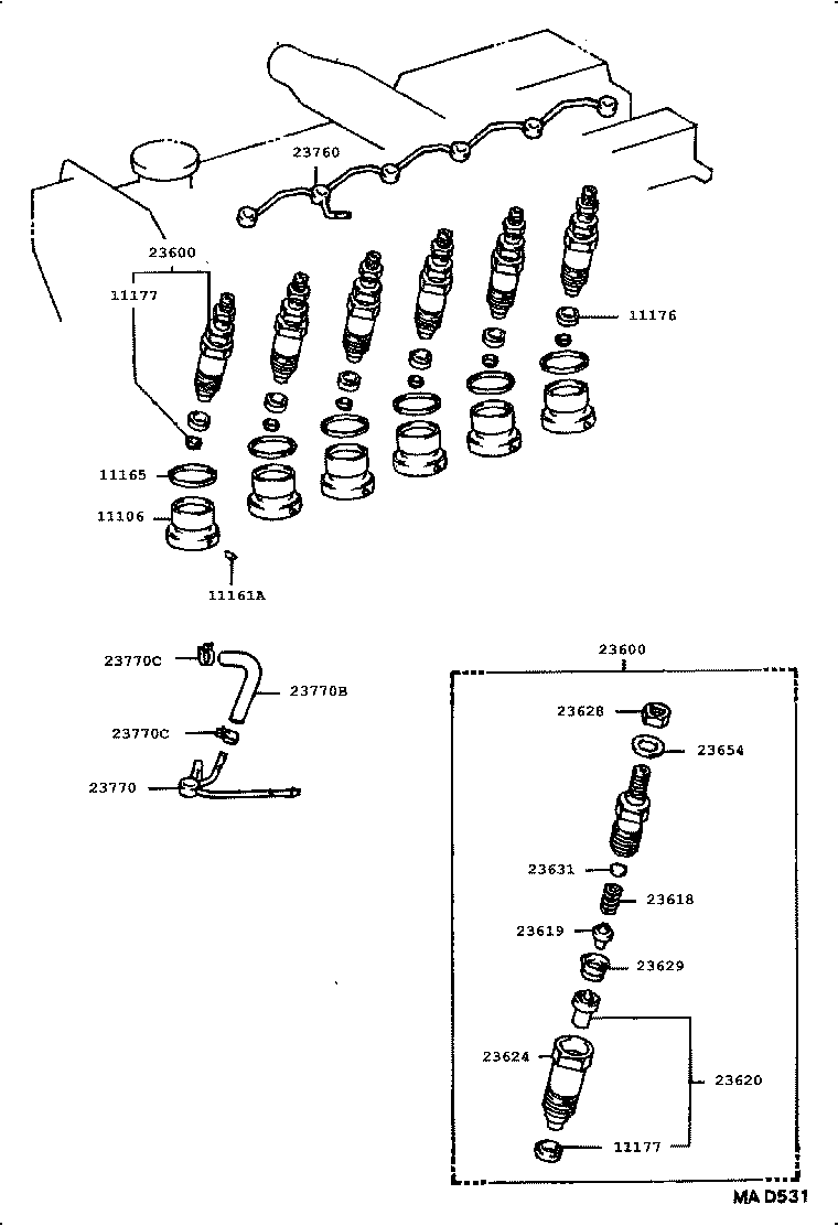 23600-17030 HOLDER & NOZZLE SET, NOZZLE product image