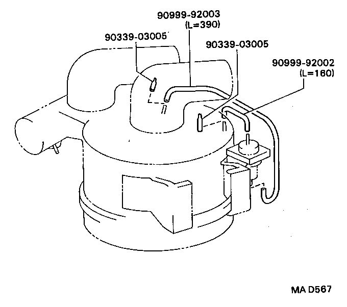 77759-36030 HOSE, NO.1(FOR AIR PIPE) product image
