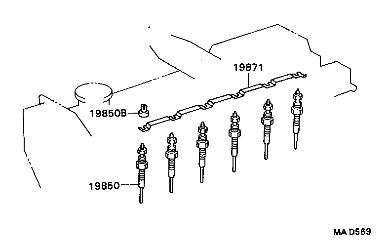 19871-18010 CONNECTOR, GLOW PLUG NO.1 product image