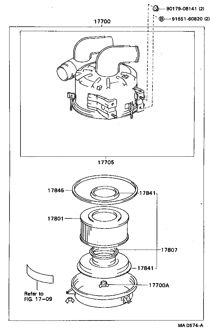 17700-58190 CLEANER ASSY, AIR product image