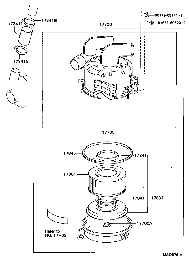 17700-58190 CLEANER ASSY, AIR product image