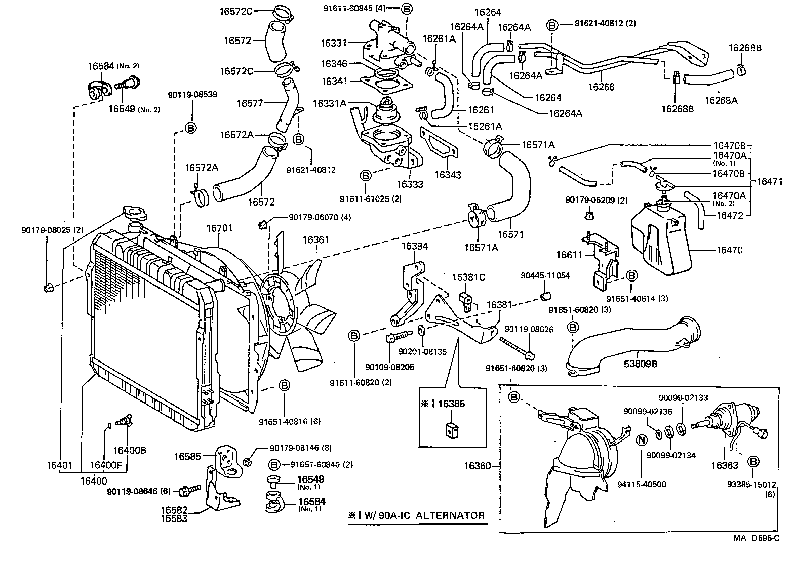 Toyota 16381-61060 BAR, FAN BELT ADJUSTING