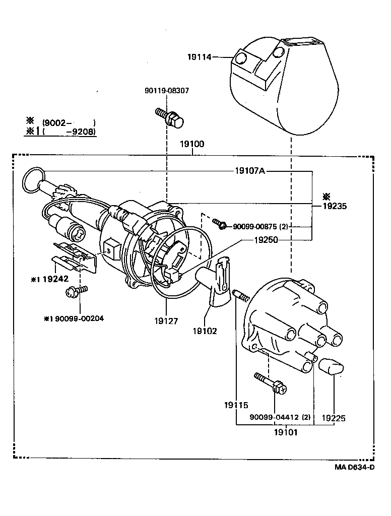 19100-35240 DISTRIBUTOR ASSY product image