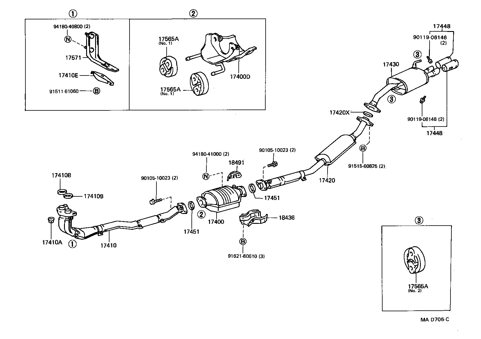 17430-11450 PIPE ASSY, EXHAUST, TAIL product image