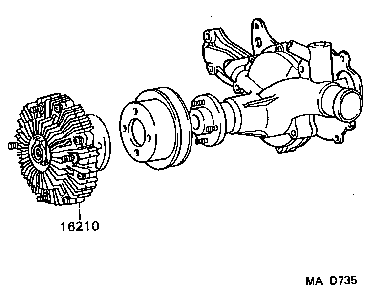 16100-19235 PUMP ASSY, ENGINE WATER product image