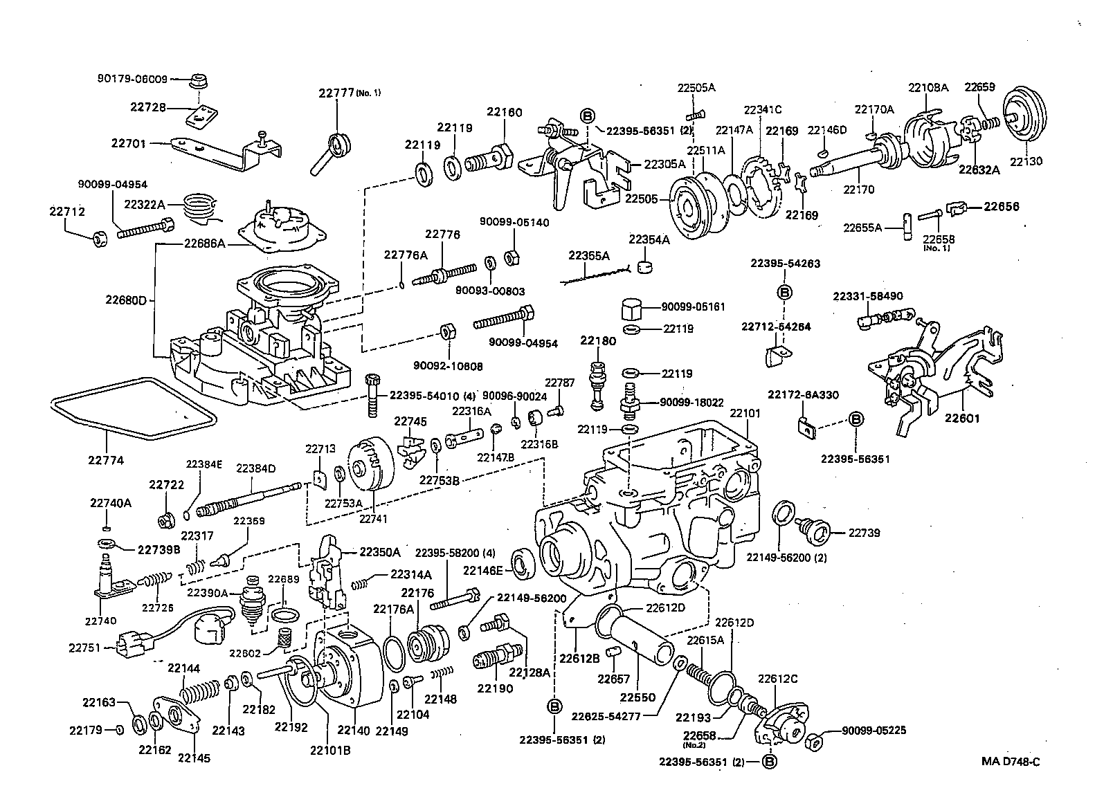 22128-54580 BOLT, DISTRIBUTIVE HEAD product image