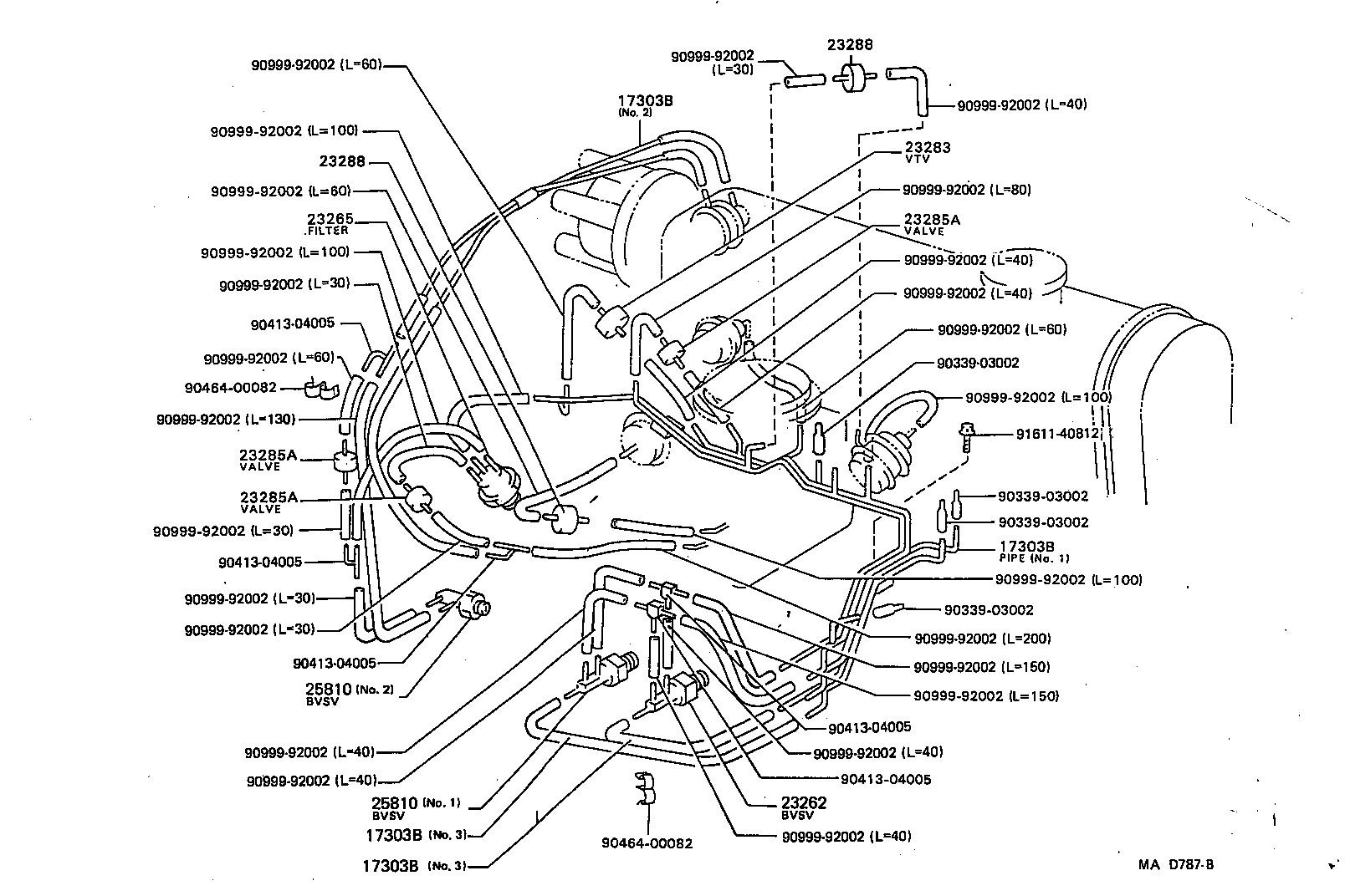 25760-11040 HOSE ASSY, VACUUM TRANSMITTING product image
