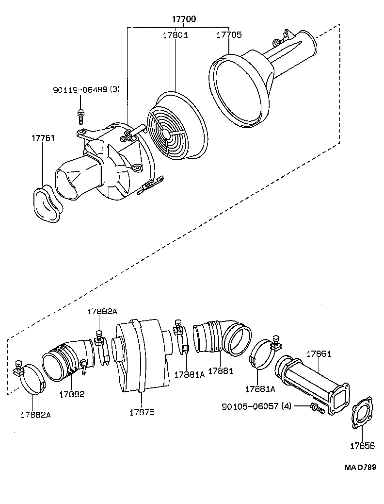 17700-46080 CLEANER ASSY, AIR product image