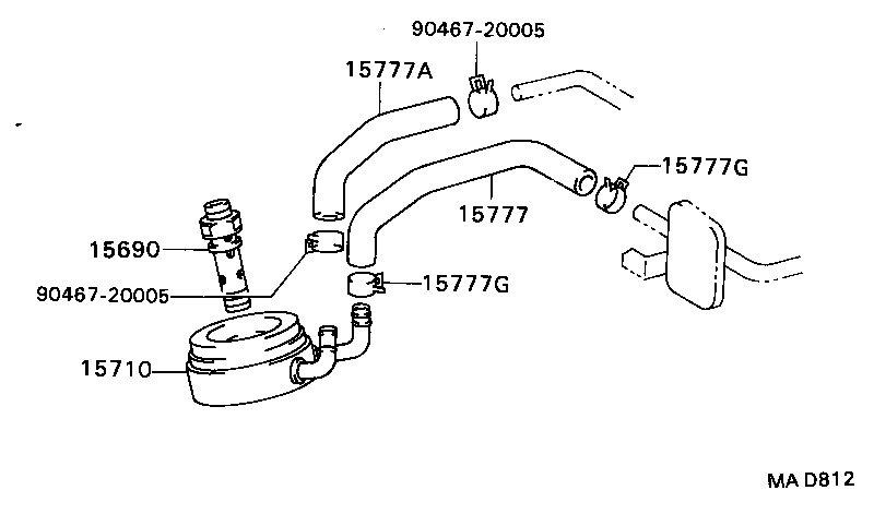 15710-73012 COOLER ASSY, OIL product image