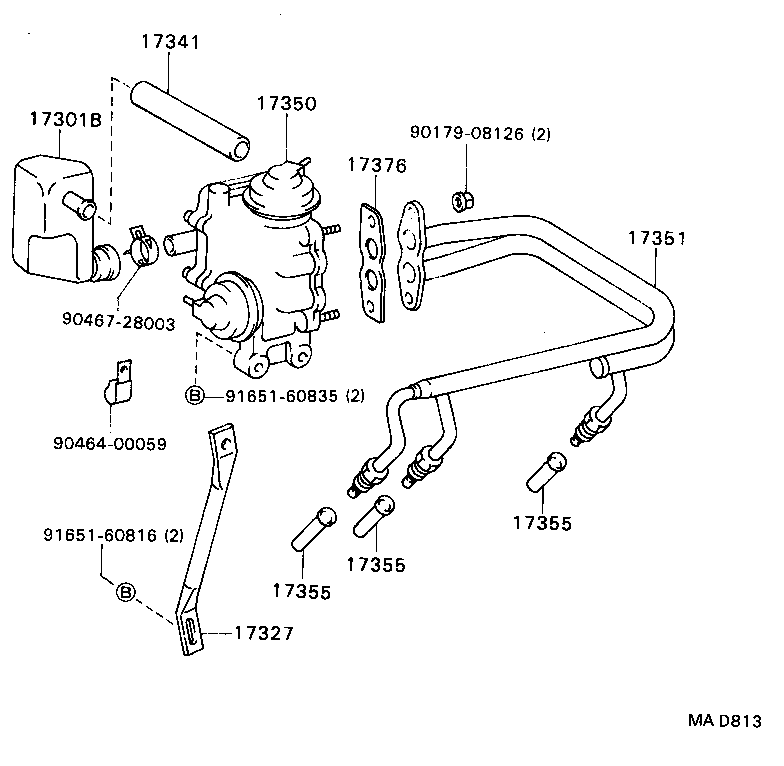 17327-73010 BRACKET, REED VALVE product image