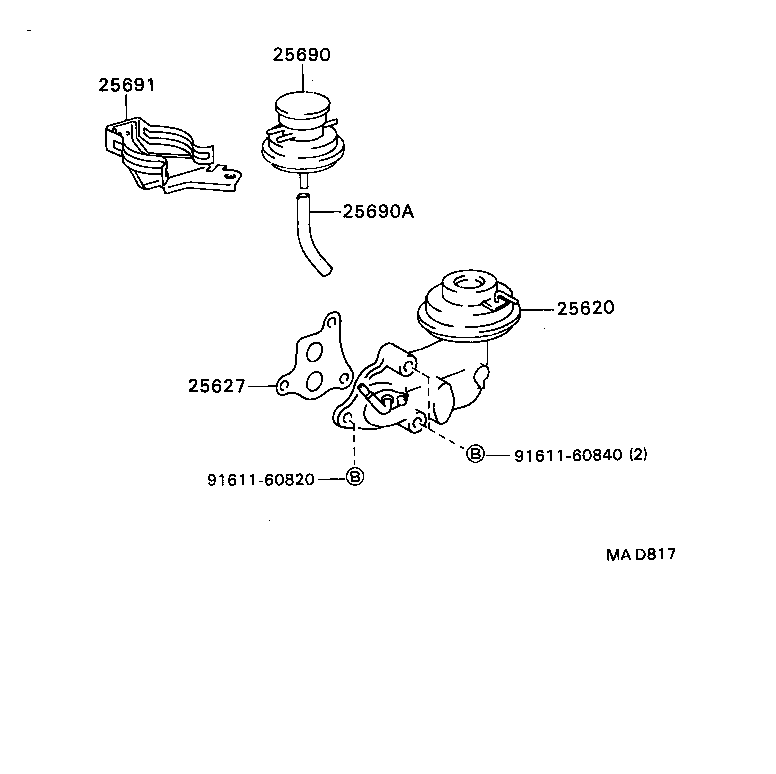 25627-54011 GASKET, EGR VALVE product image