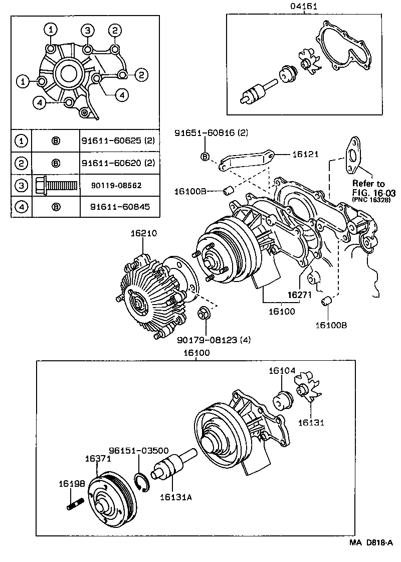 16124-70030 GASKET, WATER PUMP product image