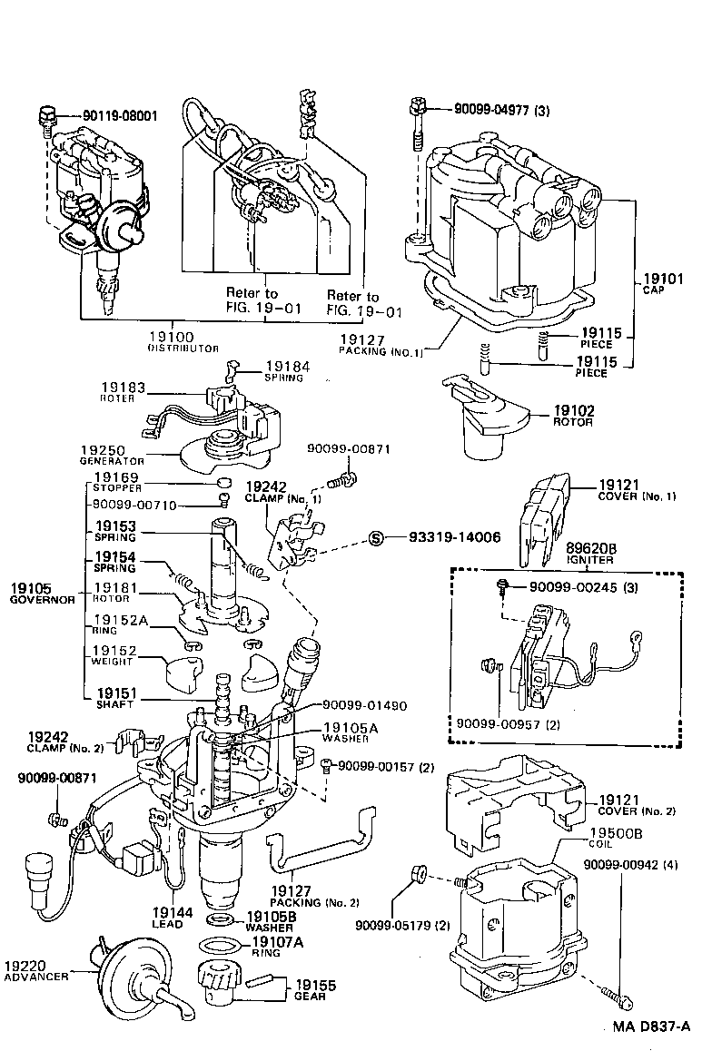 19144-73070 LEAD, DISTRIBUTOR BREAKER product image
