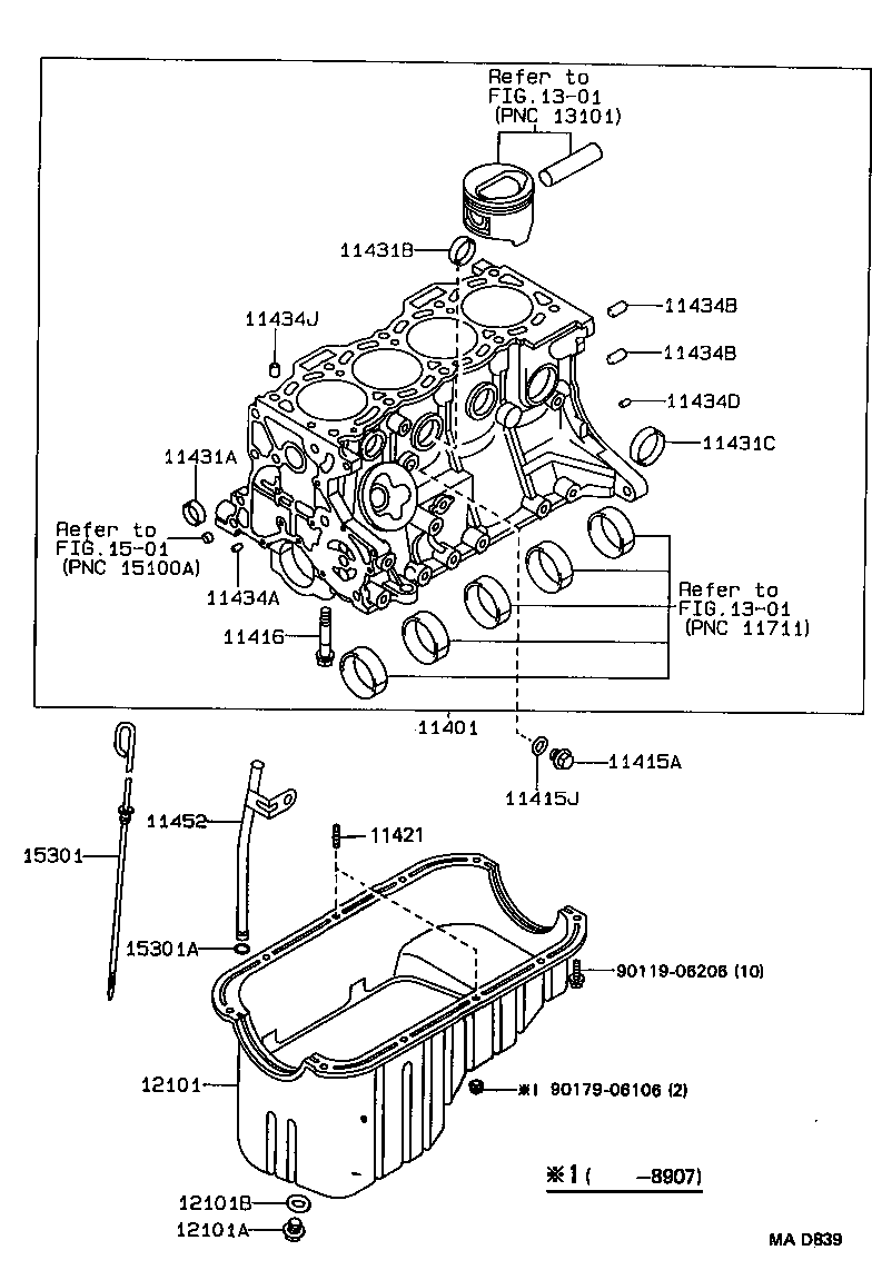 11401-19376 BLOCK SUB-ASSY, CYLINDER product image