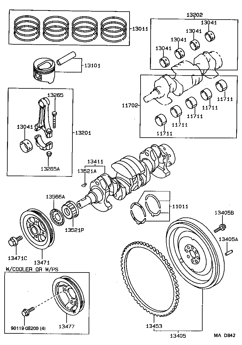 13201-19087 ROD SUB-ASSY, CONNECTING product image
